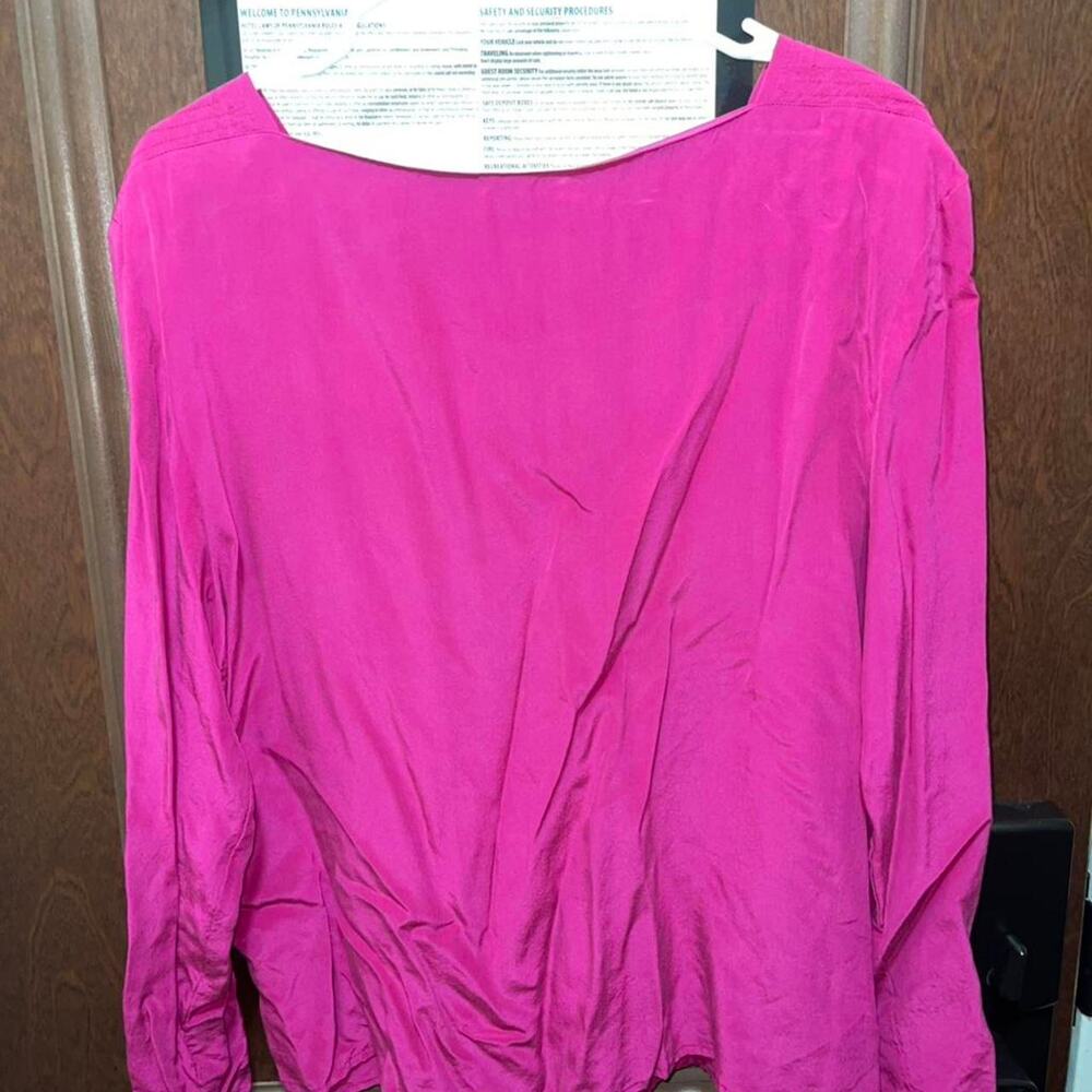 Vintage Sun Pink Silk Blouse - Size Medium